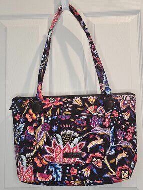 NWT Vera Bradley Carson East West Tote Foxwood Purse Shoulder Bag Handbag Hobo